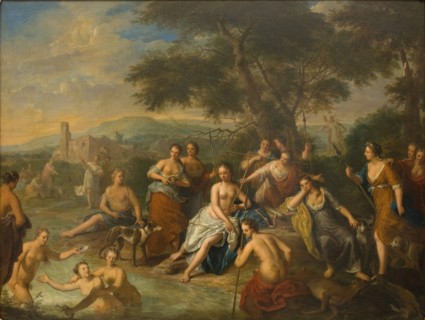 Diana and her Nymphs, 1663-1733. Creator: Gerard Hoet.