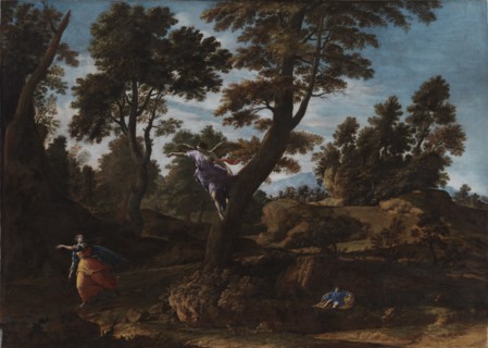 Landscape with the Angel Appearing to Hagar and Leading her to the Well (Genesis 21: 17-19), 1664. Creator: Francesco Cozza.