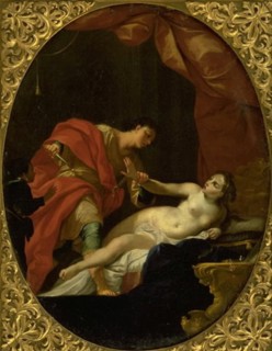 Tarquin Threatening Lucretia, 1669-1719. Creator: Giovan Gioseffo Dal Sole.