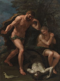 Adam and Eve Lamenting over the Body of Abel, 1715-1728. Creators: Paolo de' Matteis, Luca Giordano.