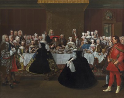 A Banquet at the Court of the German Emperor Charles VI, 1739-1743. Creator: Johann Salomon Wahl.