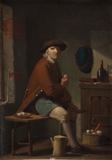 A Man Smoking His Pipe, 1741-1782. Creator: Peter Cramer.