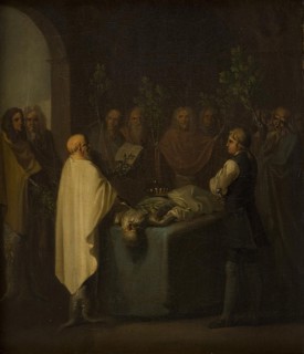 Niels Klim Attends the Sentencing of the Deceased Potuan Prince., 1785-1787. Creator: Nicolai Abraham Abildgaard.