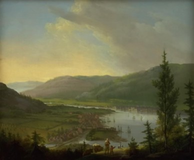 View towards Drammen, Norway, 1790-1799. Creator: Christian August Lorentzen.