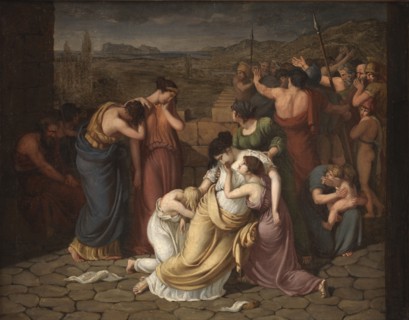 Andromache in Despair at the Sight of Hector's Body, 1803-1804. Creator: Johan Ludvig Gebhard Lund.