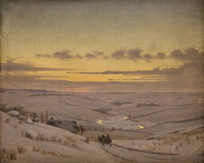 Winter evening, Susåen, 1838-1910. Creator: Frederik Vermehren.