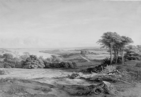 View over Skanderborg from Edelsborgmark, 1842. Creator: Louis Gurlitt.