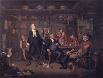 Ludvig Holberg's "Erasmus Montanus", act III, scene 3, 1844. Creator: Wilhelm Marstrand.