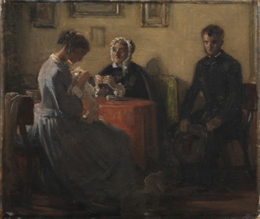 The suitor's visit, 1855-1856. Creator: Wilhelm Marstrand.