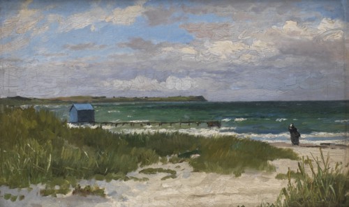 The coast at Hornbæk, 1866-1915. Creator: Carl Ludvig Locher.