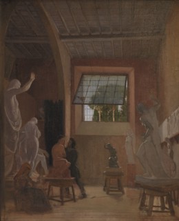 The Sculptor Jens Adolph Jerichau in his Studio in Rome, 1871. Creator: David Jacobsen.