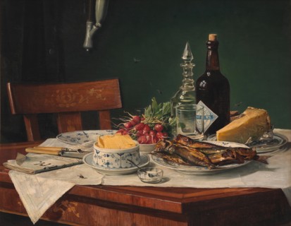 Lunch table, 1884. Creator: Oluf August Hermansen.
