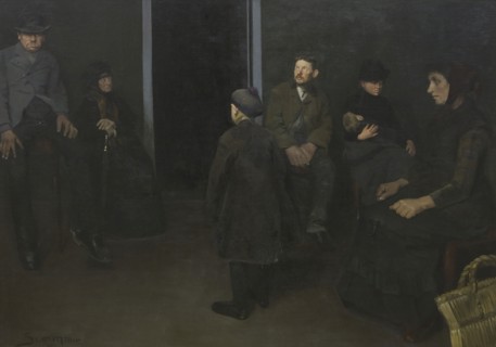 The Poor: The Waiting Room of Death, 1888. Creator: Harald Slott-Moller.