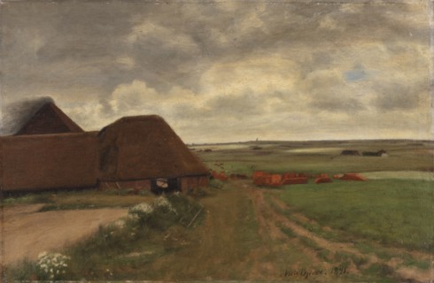 At a West Jutland brickworks, grey weather, 1891. Creator: Niels Bjerre.