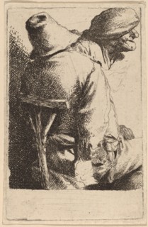 The Seated Peasant and His Wife. Creator: Cornelis Bega.