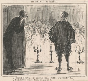 Voyons Mr. le Baron ..., 19th century. Creator: Honore Daumier.