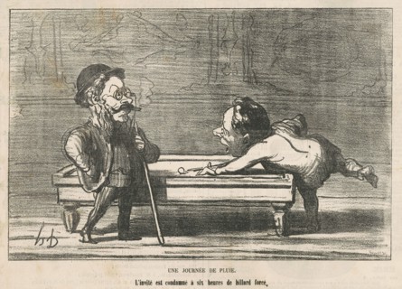 Une journée de pluie, 19th century. Creator: Honore Daumier.