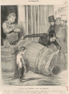 Un marchand de vin contrarié dans son commerce, 1843. Creator: Honore Daumier.
