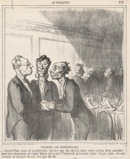 Toujours les Hippophages, 19th century. Creator: Honore Daumier.