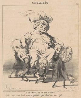 Le triomphe de la loi du 31 Mai, 19th century. Creator: Honore Daumier.