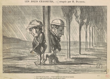 Les Jolis Chasseurs, 19th century. Creator: Honore Daumier.