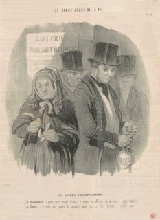 Une loterie philantropique, 19th century. Creator: Honore Daumier.