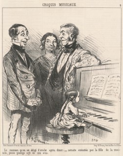 Le morceau qu'on obligé d'avalier ..., 19th century. Creator: Honore Daumier.