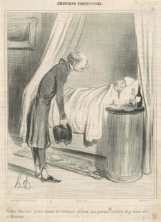 Pardon...je suis courtier de commerce..., 19th century. Creator: Honore Daumier.