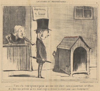 T'nez v'la l'seul logement d'garçon ..., 19th century. Creator: Honore Daumier.