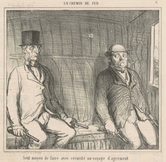 Seul moyen de faire avec sécurité un voyage d'agrément, 1864. Creator: Honore Daumier.