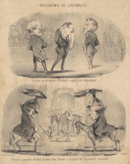 Le jour ou ... Théobald a appris son dégommage, 19th century. Creator: Honore Daumier.