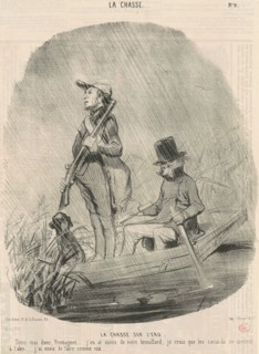 La chasse sur l'eau, 19th century. Creator: Honore Daumier.