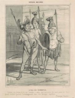 La veille des Thermopyles, 1842.  Creator: Honore Daumier.