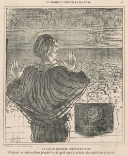 Un soir de première représentation, 19th century. Creator: Honore Daumier.