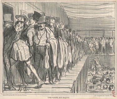 Une visite aux bains, 19th century. Creator: Honore Daumier.