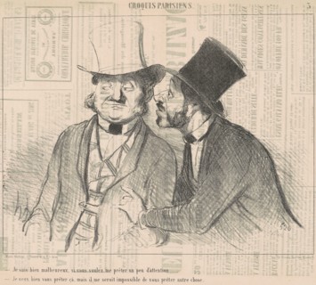 Je suis bien malheureux, si vous voulez ..., 19th century. Creator: Honore Daumier.