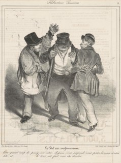 Le vol au renfoncement, 19th century. Creator: Honore Daumier.