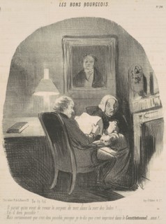Il parait qu'on vient de revoir le serpent de mer ..., 19th century. Creator: Honore Daumier.