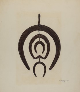 Blacksmith's Sign, c. 1941. Creator: W.W. Zausch.