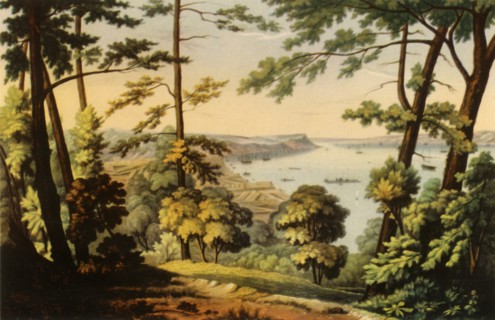 'Cape Diamond and Wolf's Cove from Point A Pizeau', 1941. Creator: C. Hunt.