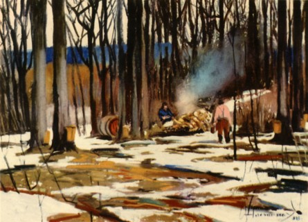 'The Sugar Bush: Quebec Province', 1941. Creator: Frank Hennessey.