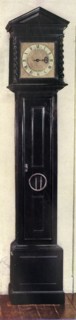 'Early Long-Case Clocks - Thirty-hour striking clock with single hand and engraved dial plate. Ebony Creator: Unknown.