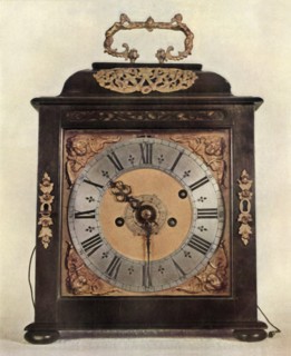 'Alarum and Striking Mantel Clock in Ebony-Veneered Case', 1947. Creator: Unknown.