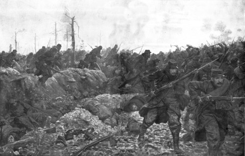 'Au fortin de Beausejour; le dernier assaut victorieux de la position, par l'infantererie..., 1915. Creator: Unknown.