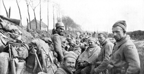 'La seconde bataille d'Ypres; Nos zouaves, le 24 avril 1915, a Boesinghe', 1915 Creator: Unknown.