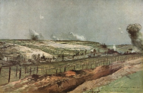 'Les Batailles de l'Artois; Notre-Dame-de-Lorette et Ablain-Saint-Nazaire', 1915. Creator: Francois Flameng.
