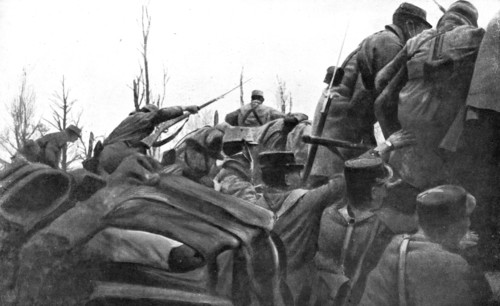 'A la grande tranchee de Calonne; Dans l'Argonne', 1915. Creator: Unknown.