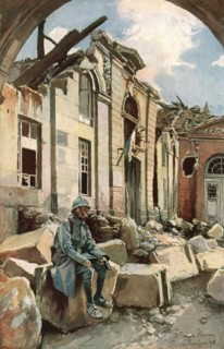 ''Cour de l'Eveche', 1916 Creator: Francois Flameng.