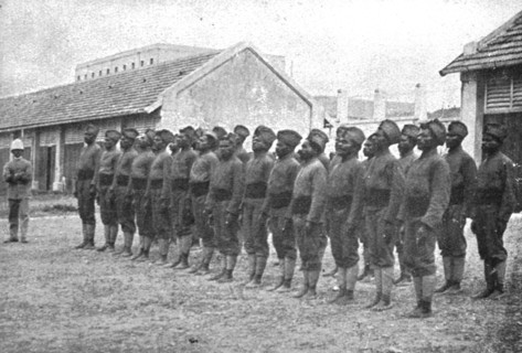 'Nos recrues de trois parties du monde; En Oceanie: les premiers tirailleurs indigenes..., 1916(1924 Creator: Unknown.