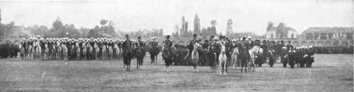 'Les Russes en perse et en armenie; Les 'Cosaques' du shah alignes le 8 janvier 1916..., (1924) Creator: Unknown.